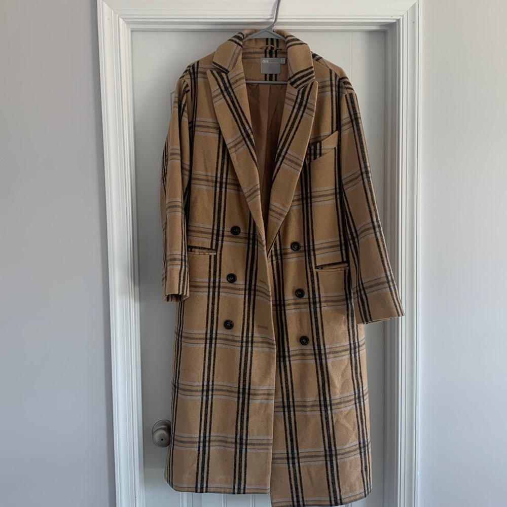 ASOS double breasted plaid coat. Oversized. Women’s size 6.
